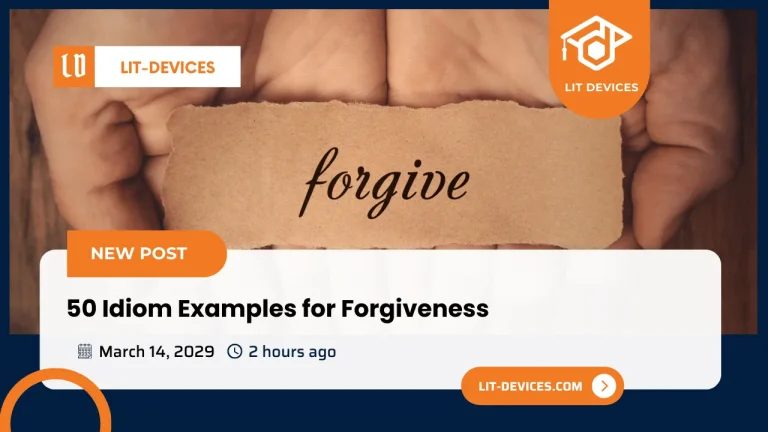 Image showing a list of idioms related to forgiveness
