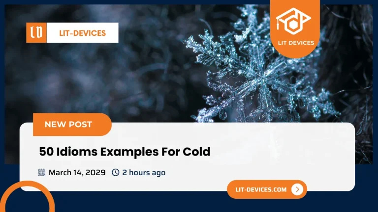 Visual representation of idioms associated with cold weather, showcasing the 12th idiom