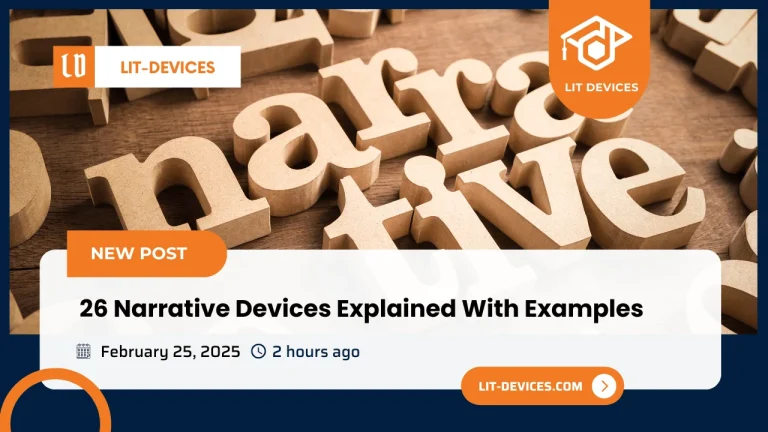 Image showcasing narrative devices that impact storytelling elements